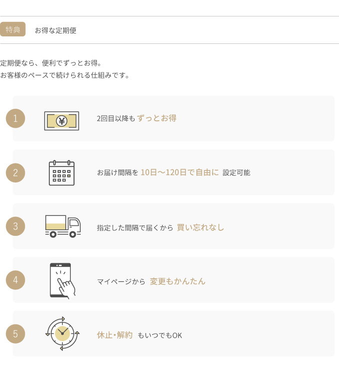お得な定期便